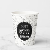 Dinosaur Fossil Botten Pattern Birthday Age Papieren Bekers (Voorkant)