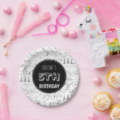 Dinosaur Fossil Botten Pattern Birthday Age Papieren Bordje (Feest)