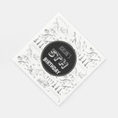 Dinosaur Fossil Botten Pattern Birthday Age Servet (Hoek)