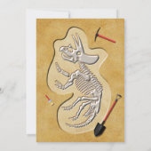 Dinosaur Fossil Dig Birthday Kaart (Achterkant)
