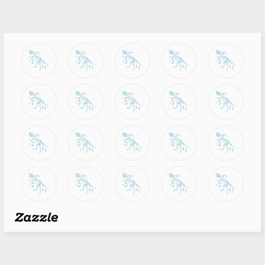 Dinosaur Fossils Ronde Sticker (Vel)