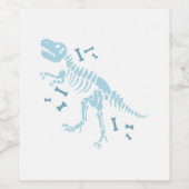 Dinosaur Fossils Wijn Etiket (Enkel label)