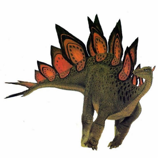 Dinosaur Foto Sculpture Stegosaurus Gregory Paul Staand Fotobeeldje (Voorkant)