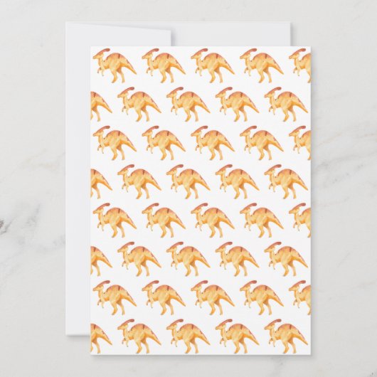 Dinosaur Fourth Birthday Party Invitation Kaart (Achterkant)