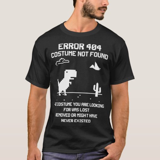 Dinosaur-fout 404 Costume niet gevonden code-alwee T-shirt (Voorkant)
