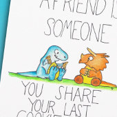 DINOSAUR FRIENDS 2 wenskaart van Nicole Janes Kaart