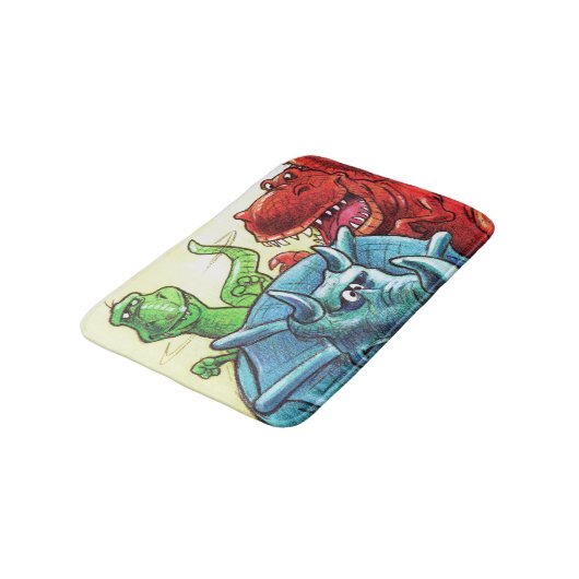 Dinosaur Friends Badmat (Gekanteld)