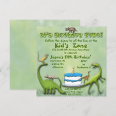 Dinosaur Friends Birthday Uitnodiging (Voorkant / Achterkant)