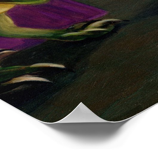 Dinosaur Friends II lowbrow fantasy Art Print (Hoek)