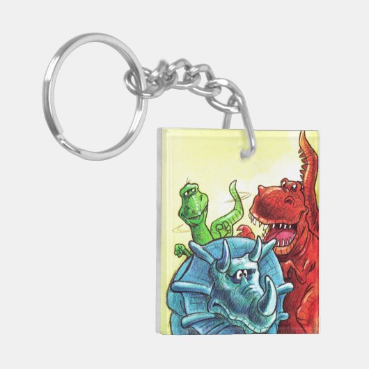 Dinosaur Friends Sleutelhanger (Voorkant Links)