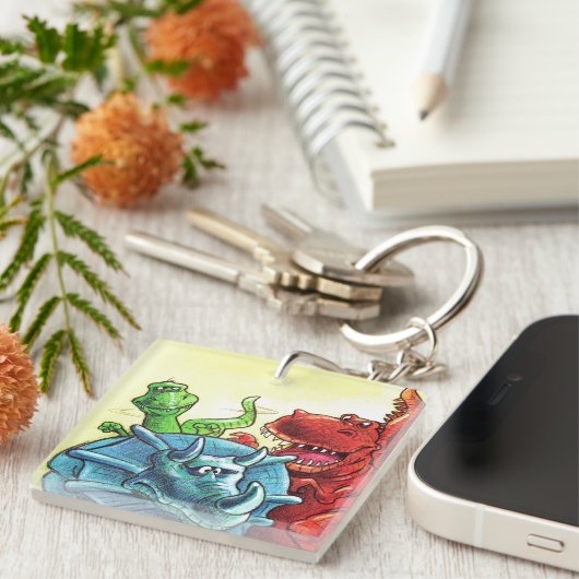 Dinosaur Friends Sleutelhanger (Voorkant Rechts)