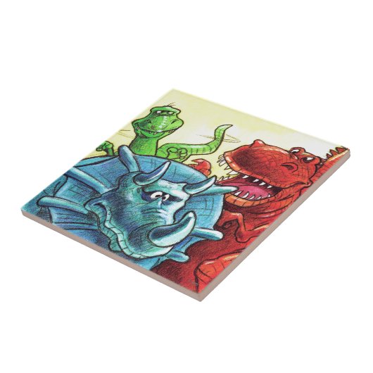 Dinosaur Friends Tegeltje (Zijkant)