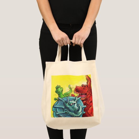 Dinosaur Friends Tote Bag (Voorkant (product))