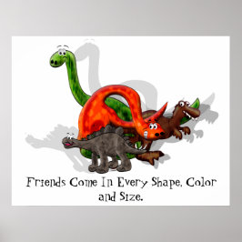 Dinosaur Friendship Poster