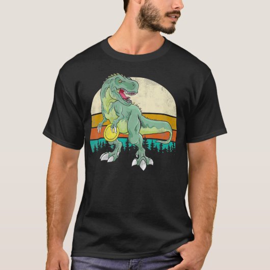 Dinosaur Frolf Player Gift T Rex Golfer Dino T-shirt (Voorkant)