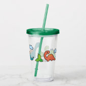 Dinosaur Fun Acryl Drinkbeker (Achterkant)