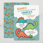 Dinosaur Fun Kaart (Voorkant / Achterkant)