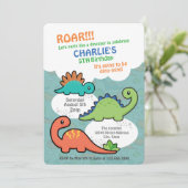 Dinosaur Fun Kaart (Staand voorkant)