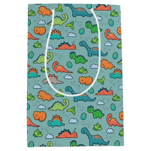 Dinosaur Fun Medium Cadeauzakje (Voorkant)