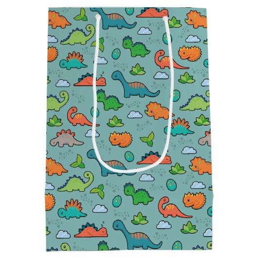 Dinosaur Fun Medium Cadeauzakje (Achterkant)