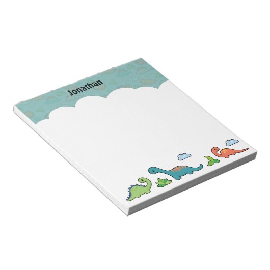 Dinosaur Fun notitieblok (Schuin)