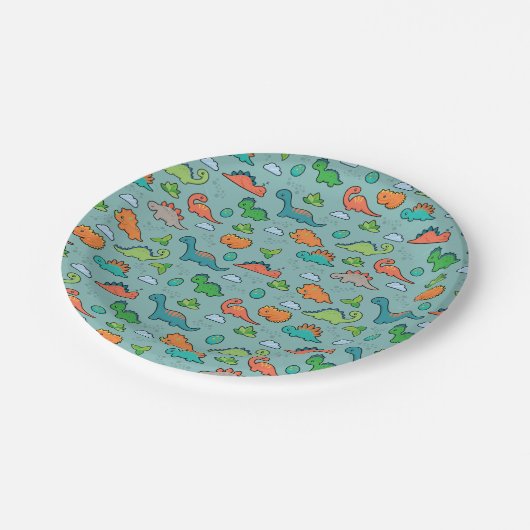 Dinosaur Fun Papieren Bordje (Gekanteld)