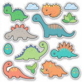 Dinosaur Fun Vinyl Sticker (Voorkant)