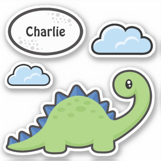 Dinosaur Fun Vinyl Sticker (Voorkant)