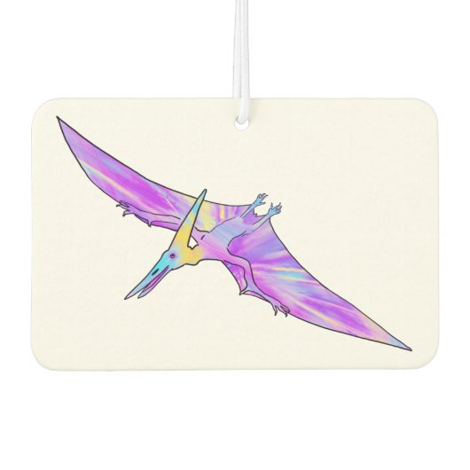 Dinosaur funky roze Jazzy pterodactyl voor meisjes Luchtverfrisser (Voorkant)