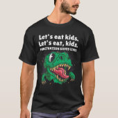 Dinosaur Funny Punctuation bewaart leraar Engels G T-shirt (Voorkant)
