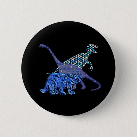 Dinosaur Gang Ronde Button 5,7 Cm (Voorkant)