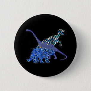 Dinosaur Gang Ronde Button 5,7 Cm