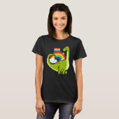 Dinosaur Gay Pride Rainbow Flag LGBT Lesbian Bisex T-shirt (Voorkant volledig)