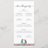 Dinosaur Gay Wedding Ceremony Program Menu (Achterkant)
