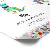 Dinosaur Gay Wedding Signature Drinks Poster (Hoek)