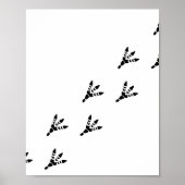 Dinosaur-geïsoleerd voetafdrukpad poster (Voorkant)