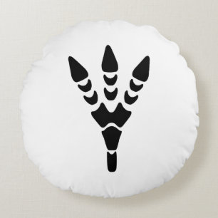 Dinosaur - geïsoleerde voetafdruk rond kussen