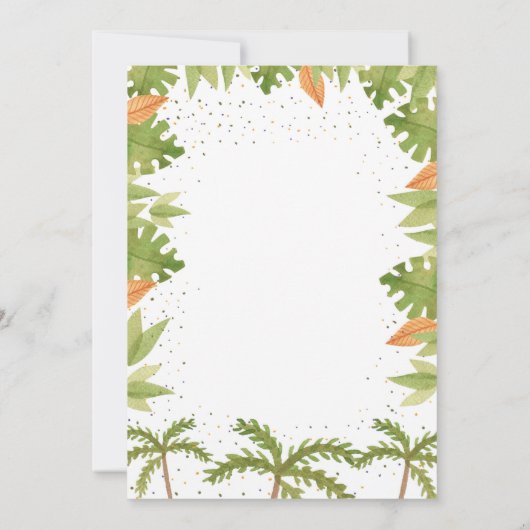 Dinosaur Gender Reopenbaart Uitnodiging (Achterkant)