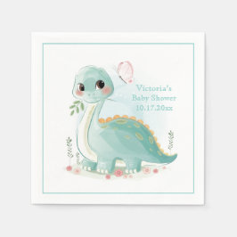 Dinosaur Gepersonaliseerd Baby shower Servet