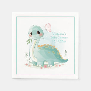 Dinosaur Gepersonaliseerd Baby shower Servet