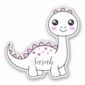 Dinosaur Gepersonaliseerde Naam Grappig Leuk Sticker (Voorkant)