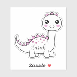 Dinosaur Gepersonaliseerde Naam Grappig Leuk Sticker