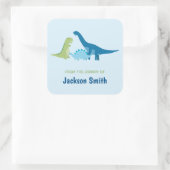 Dinosaur Gepersonaliseerde Referenties Vierkante Sticker (Tas)