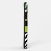 Dinosaur gestreepte monogram Case-Mate iPhone case (Achterkant/rechts)