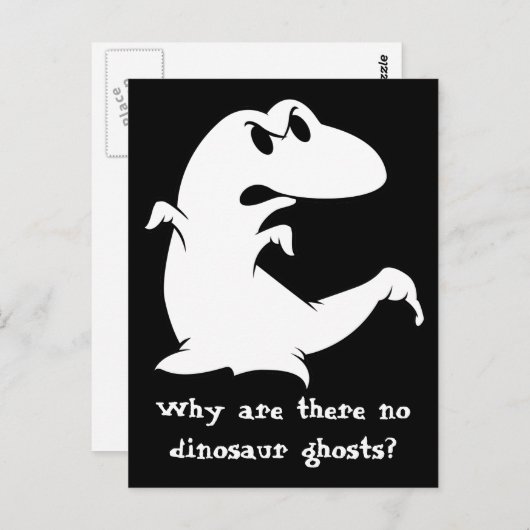 Dinosaur Ghost Briefkaart (Voorkant / Achterkant)