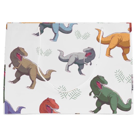 Dinosaur Gift Bag Groot Cadeauzakje (Voorkant)