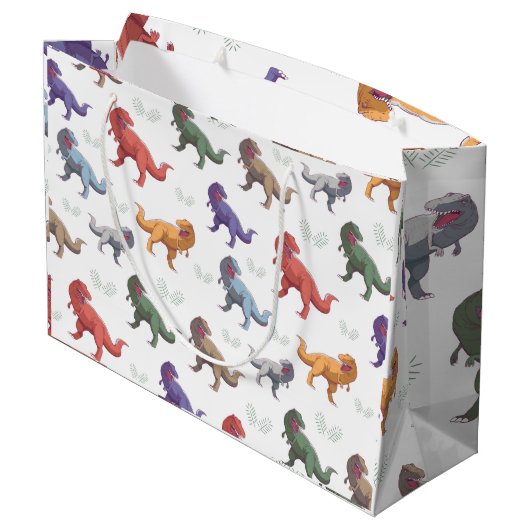 Dinosaur Gift Bag Groot Cadeauzakje (Achterkant Gekanteld)