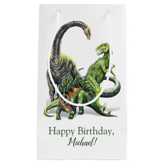 Dinosaur Gift Bag Klein Cadeauzakje (Voorkant)