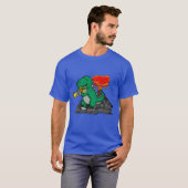 Dinosaur Gift rumpet Music Big Bandrumpet retro T-shirt (Voorkant volledig)