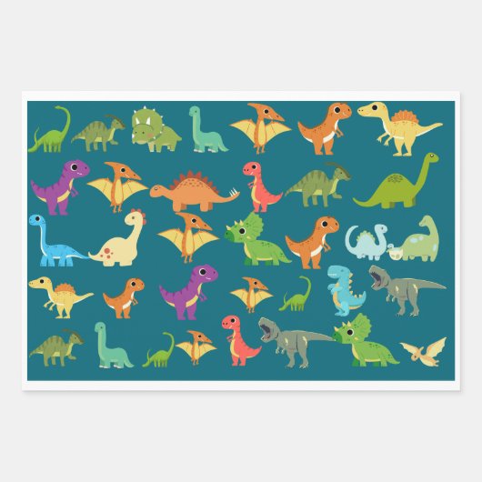 Dinosaur Gift Wrapping Paper (Voorkant 3)